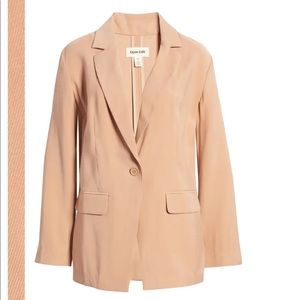 Open edit boyfriend oversized blazer tan mocha medium